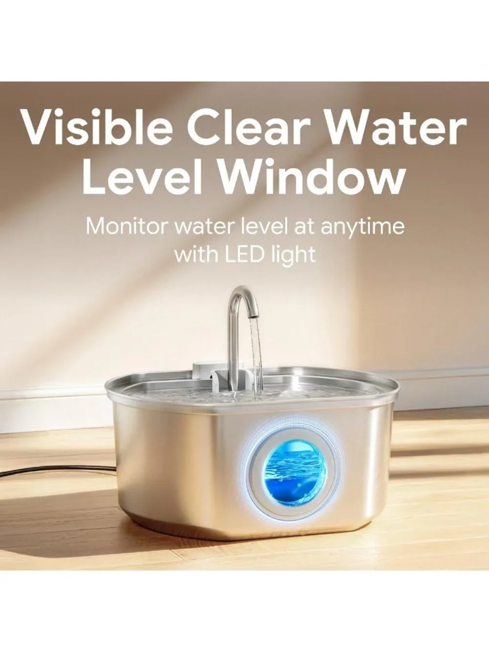 Stainless Steel Cat Water Fountain 108oz | Automatic Pet Drinking Dispenser Bowl